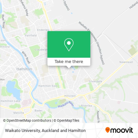 Waikato University map
