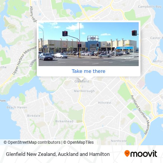 Glenfield New Zealand map