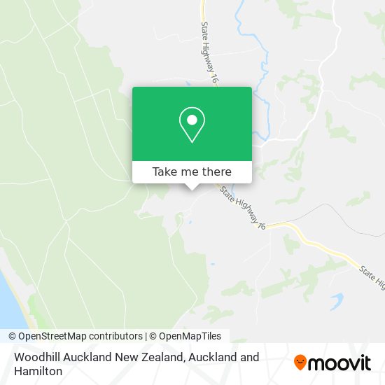 Woodhill Auckland New Zealand map
