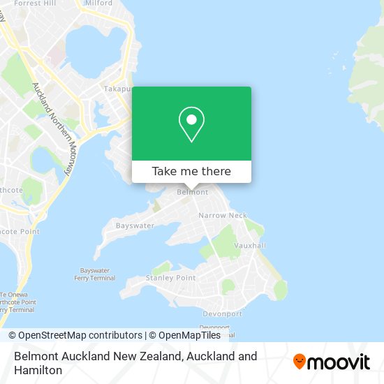 Belmont Auckland New Zealand map