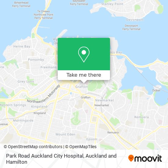 Park Road Auckland City Hospital map