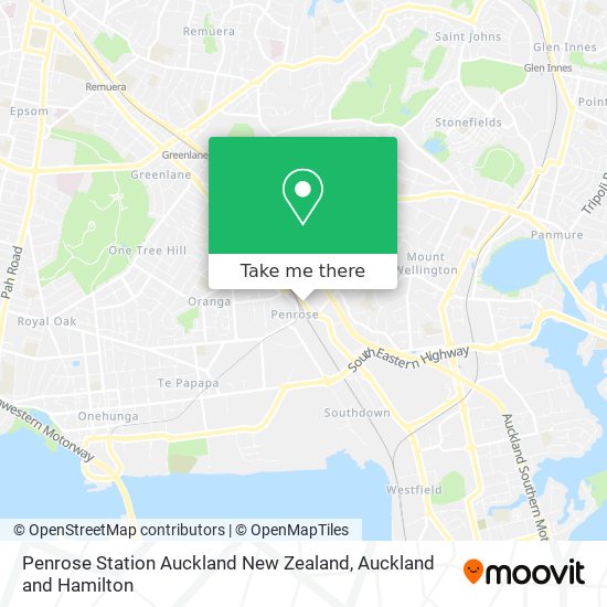 Penrose Station Auckland New Zealand map
