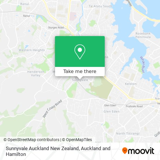 Sunnyvale Auckland New Zealand map