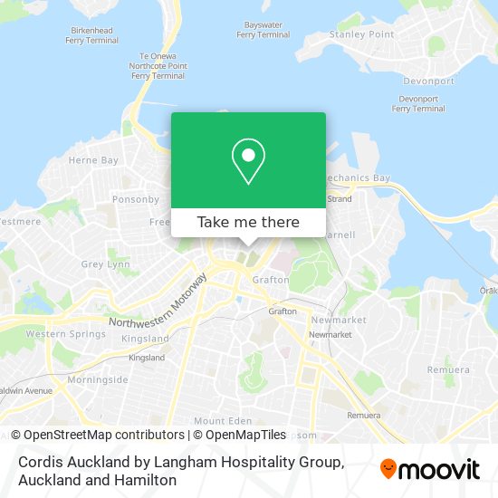 Cordis Auckland by Langham Hospitality Group map