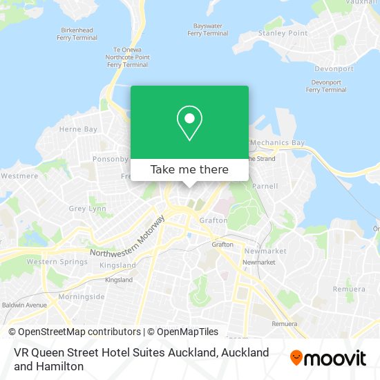 VR Queen Street Hotel Suites Auckland map