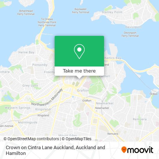 Crown on Cintra Lane Auckland map
