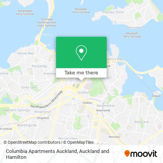 Columbia Apartments Auckland地图