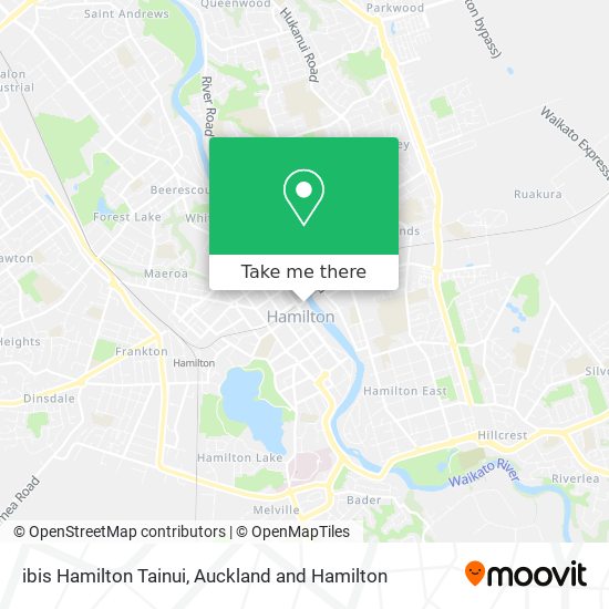 ibis Hamilton Tainui map