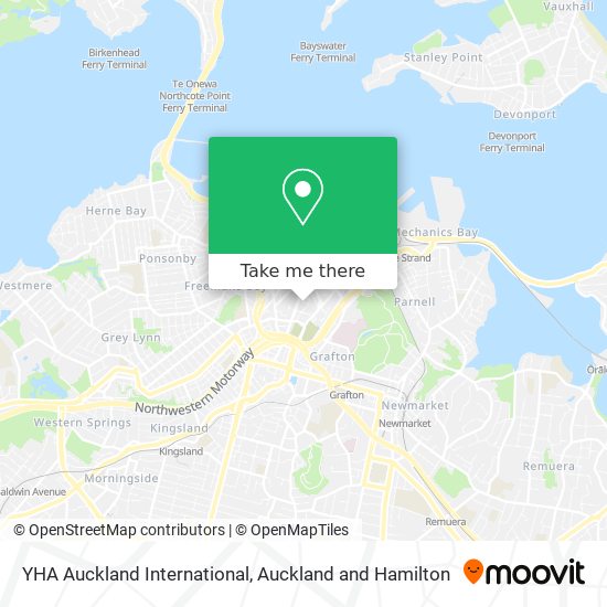YHA Auckland International map