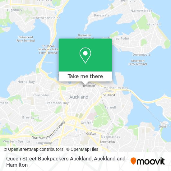 Queen Street Backpackers Auckland地图