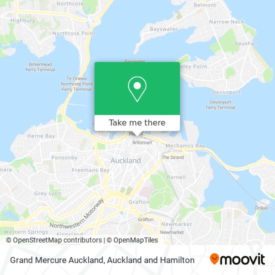 Grand Mercure Auckland map