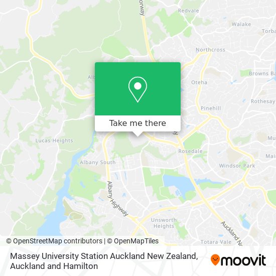 Massey University Station Auckland New Zealand map