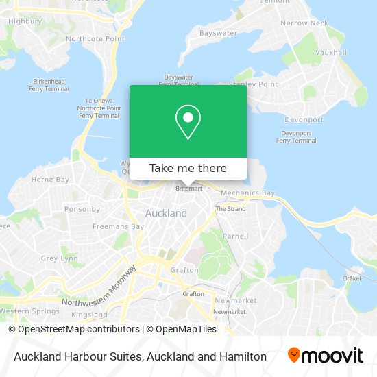 Auckland Harbour Suites map