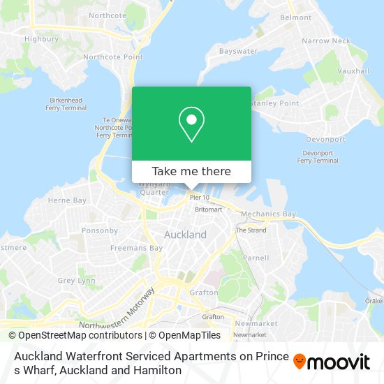Auckland Waterfront Serviced Apartments on Prince s Wharf map