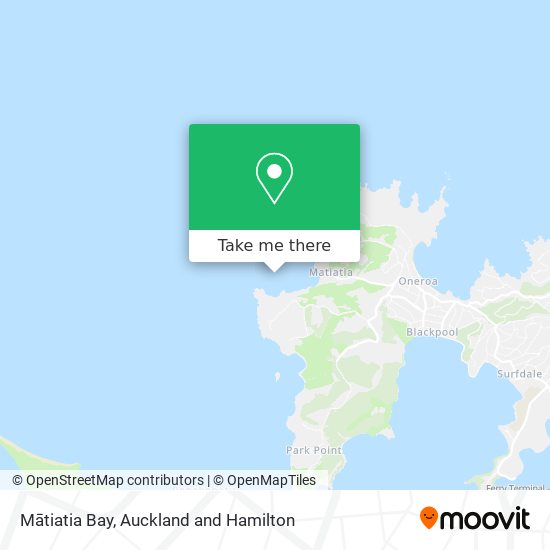 Mātiatia Bay map