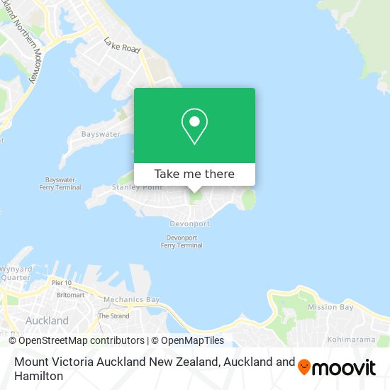 Mount Victoria Auckland New Zealand map