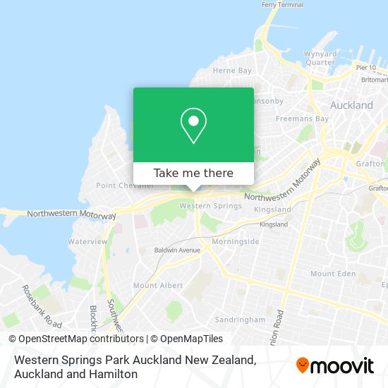 Western Springs Park Auckland New Zealand map