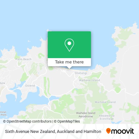 Sixth Avenue New Zealand map