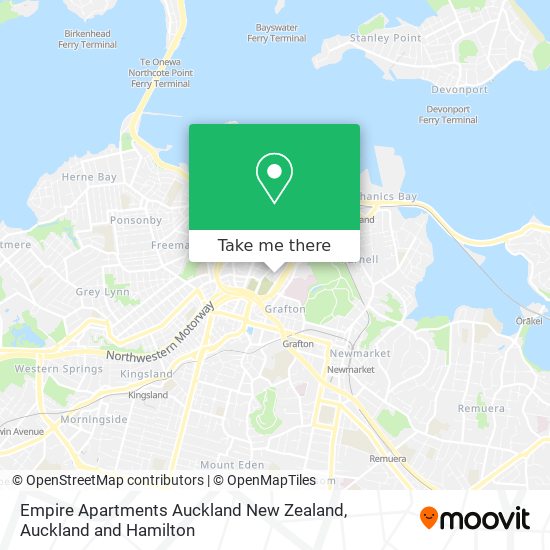 Empire Apartments Auckland New Zealand map