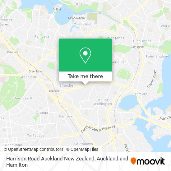 Harrison Road Auckland New Zealand map