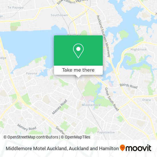 Middlemore Motel Auckland map