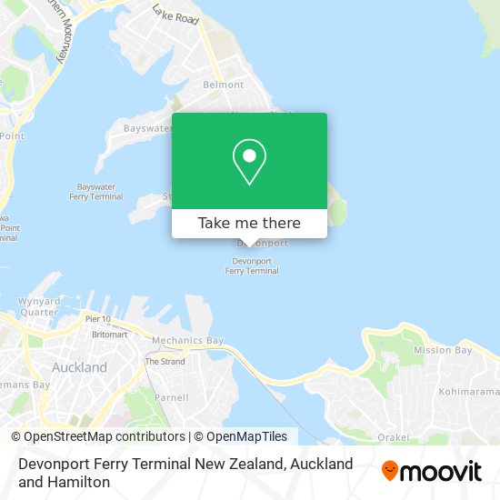 Devonport Ferry Terminal New Zealand map