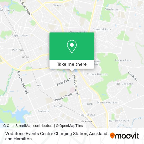 Vodafone Events Centre Charging Station map