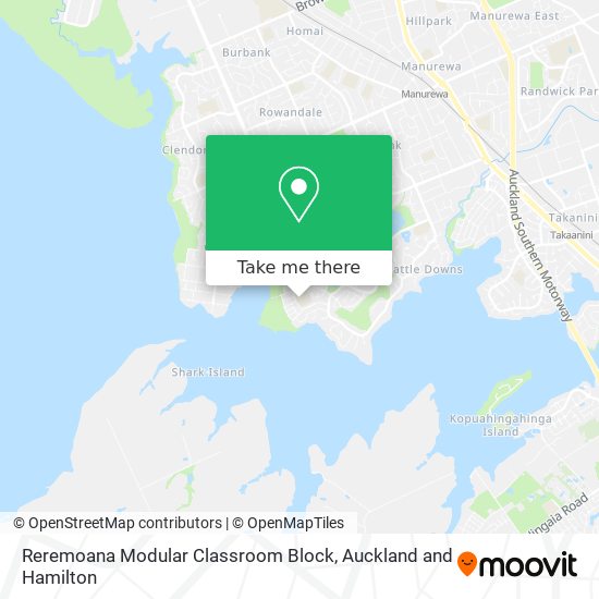 Reremoana Modular Classroom Block map