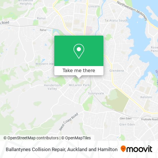 Ballantynes Collision Repair map