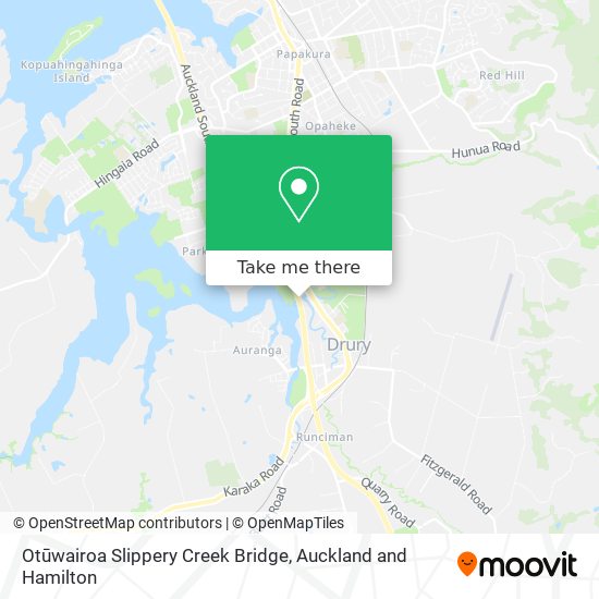 Otūwairoa Slippery Creek Bridge map