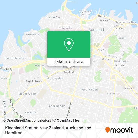 Kingsland Station New Zealand map