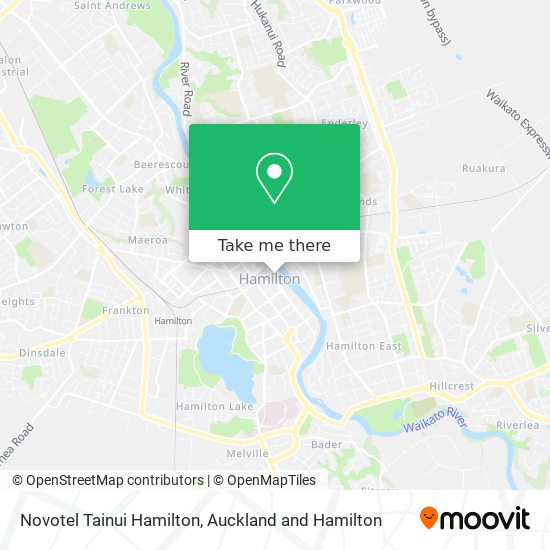 Novotel Tainui Hamilton map