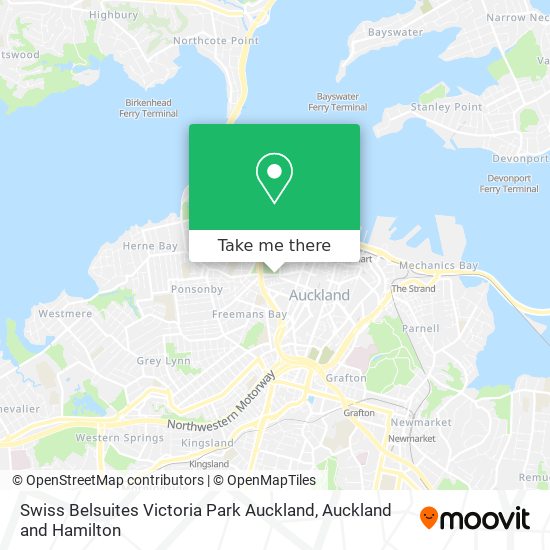 Swiss Belsuites Victoria Park Auckland map