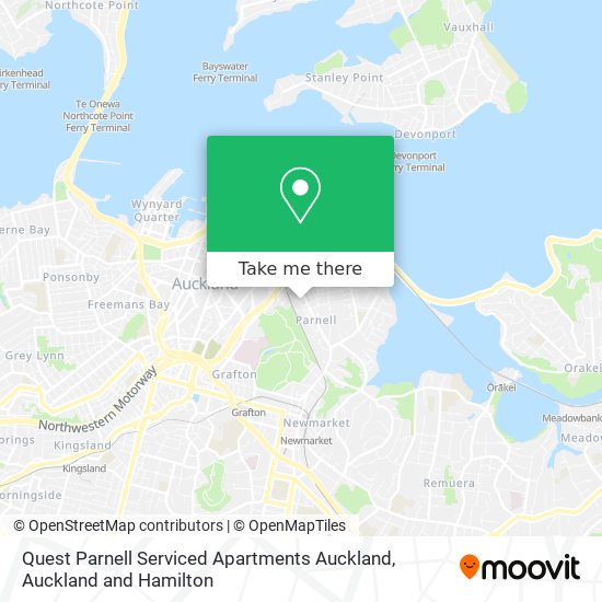 Quest Parnell Serviced Apartments Auckland地图