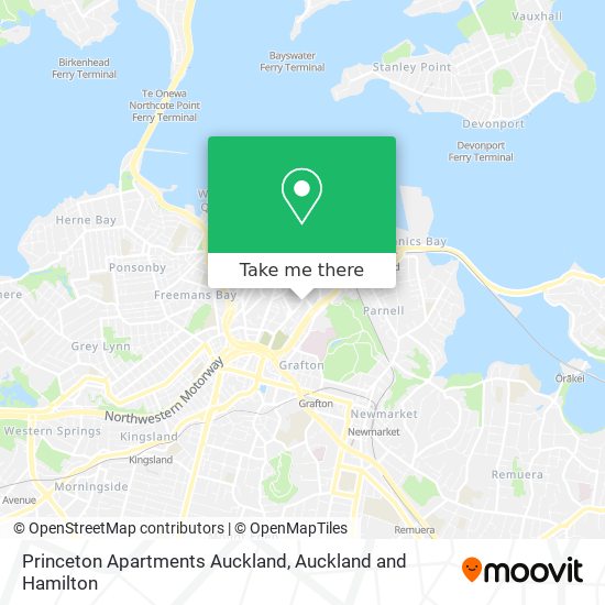 Princeton Apartments Auckland map