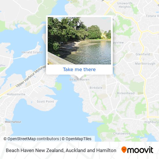 Beach Haven New Zealand map