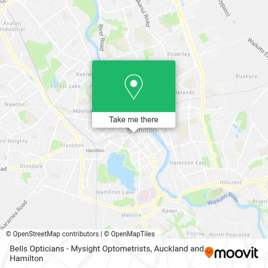 Bells Opticians - Mysight Optometrists map