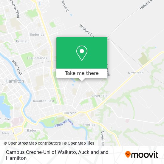 Campus Creche-Uni of Waikato map