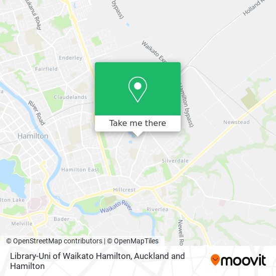 Library-Uni of Waikato Hamilton map