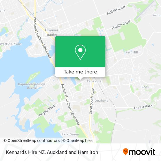 Kennards Hire NZ地图