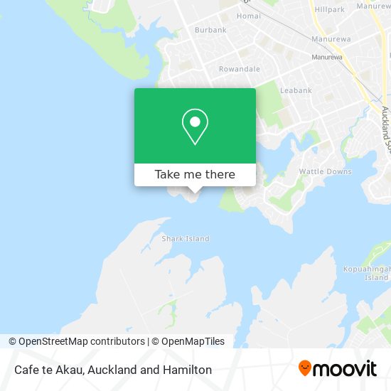 Cafe te Akau map