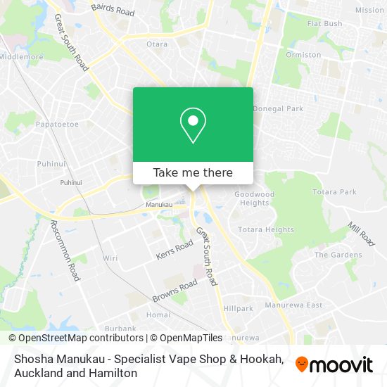 Shosha Manukau - Specialist Vape Shop & Hookah map
