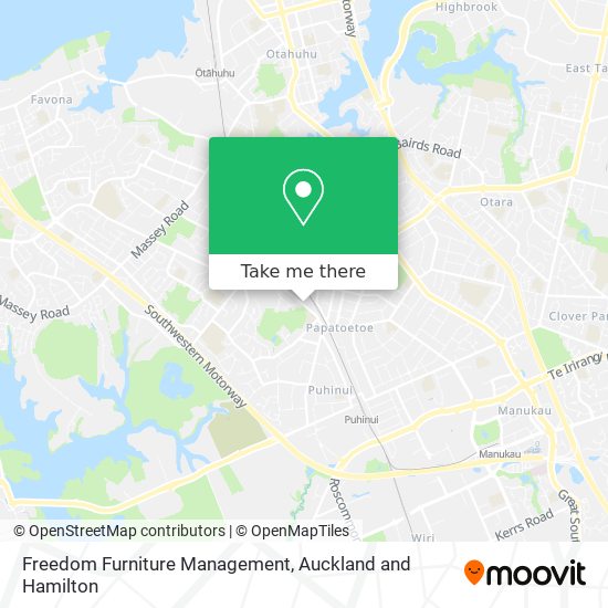 Freedom Furniture Management map