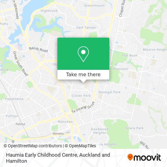 Haumia Early Childhood Centre map