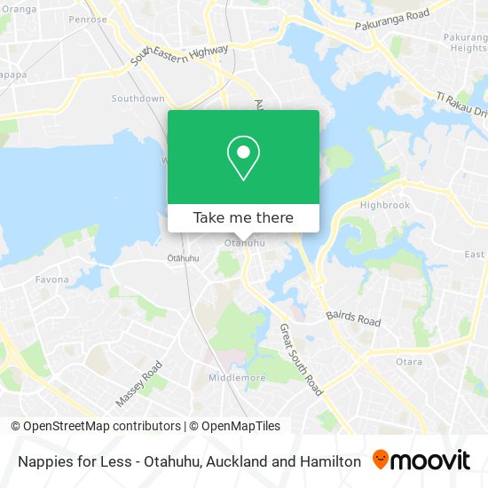 Nappies for Less - Otahuhu map
