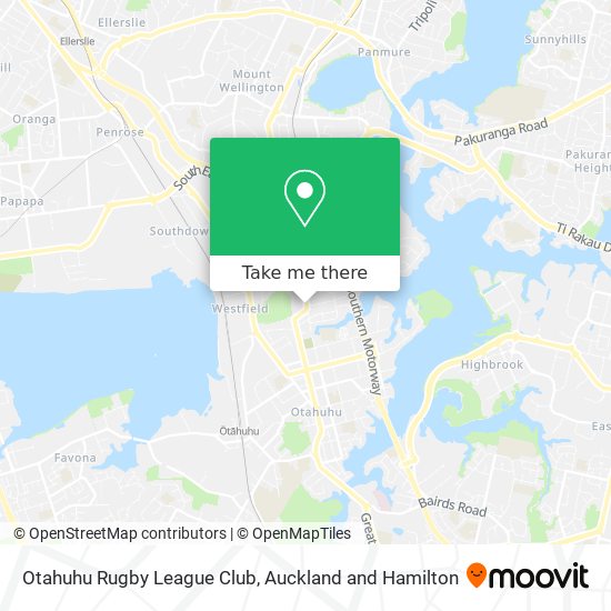 Otahuhu Rugby League Club map