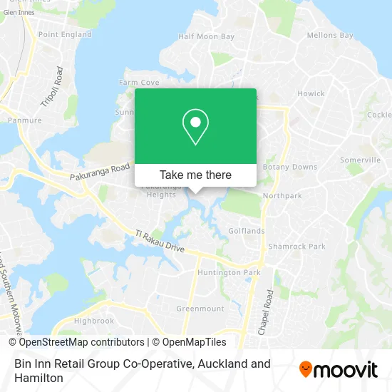 Bin Inn Retail Group Co-Operative map