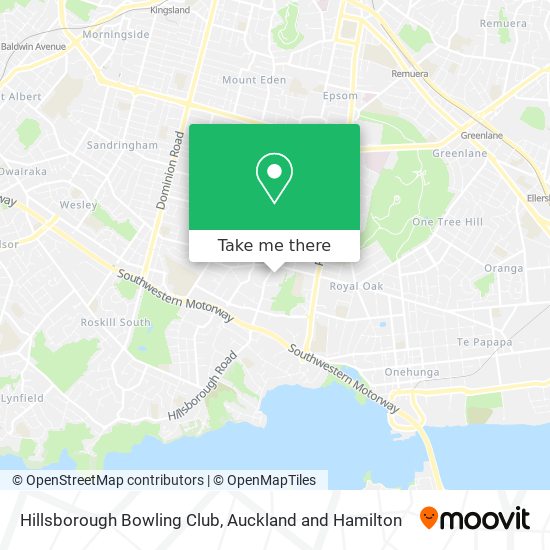 Hillsborough Bowling Club map