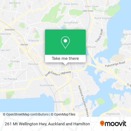 261 Mt Wellington Hwy map