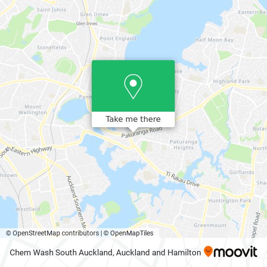 Chem Wash South Auckland map